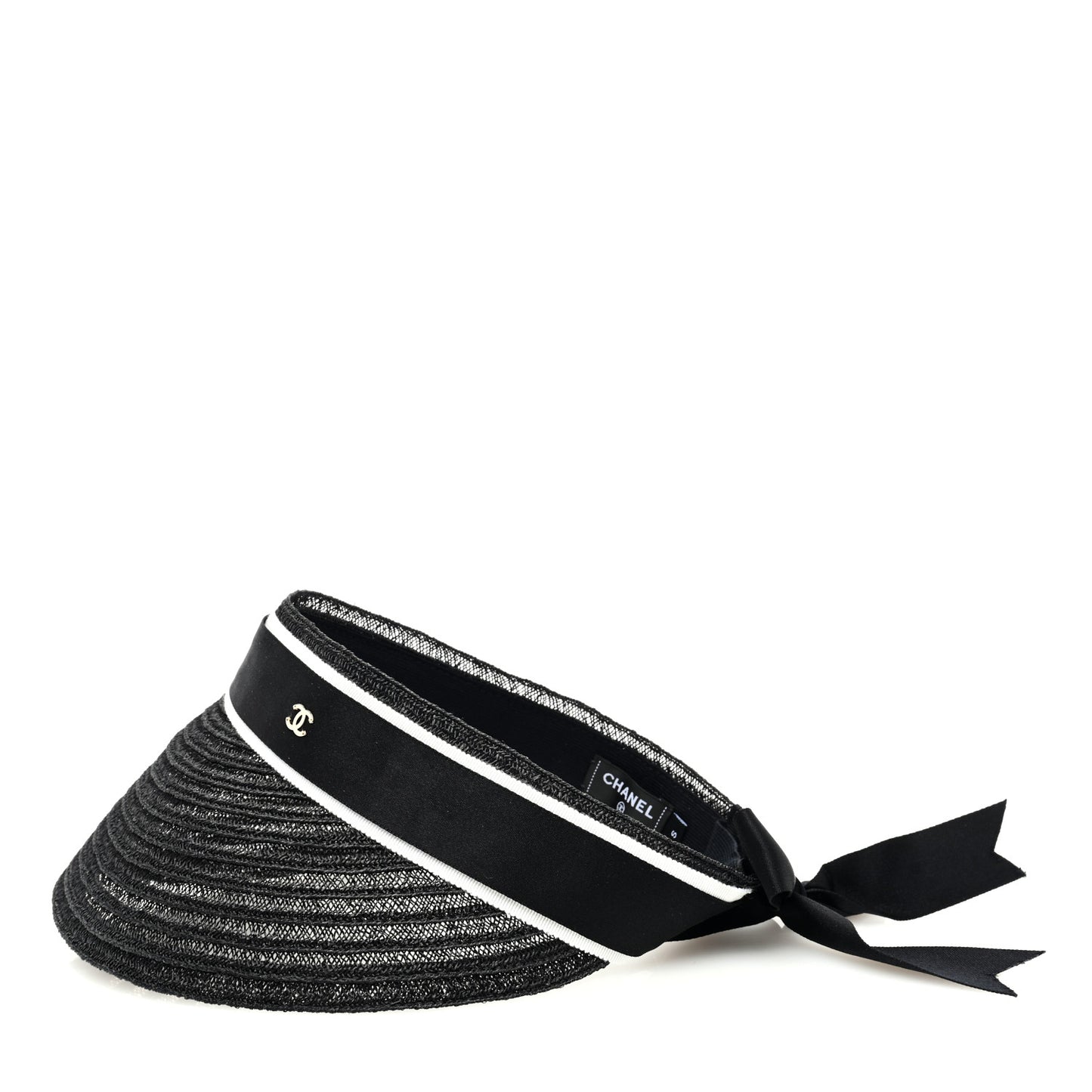 Abaca Cotton Ribbon Visor S Black
