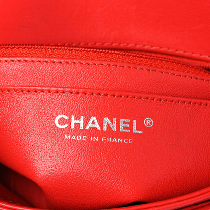 Chanel Lambskin Quilted Small Geometric Flap Red 7 of 12