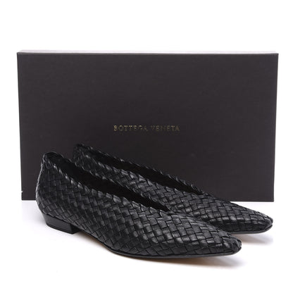 Bottega Veneta Nappa Intrecciato Almond Flats 39 Black 10 of 10