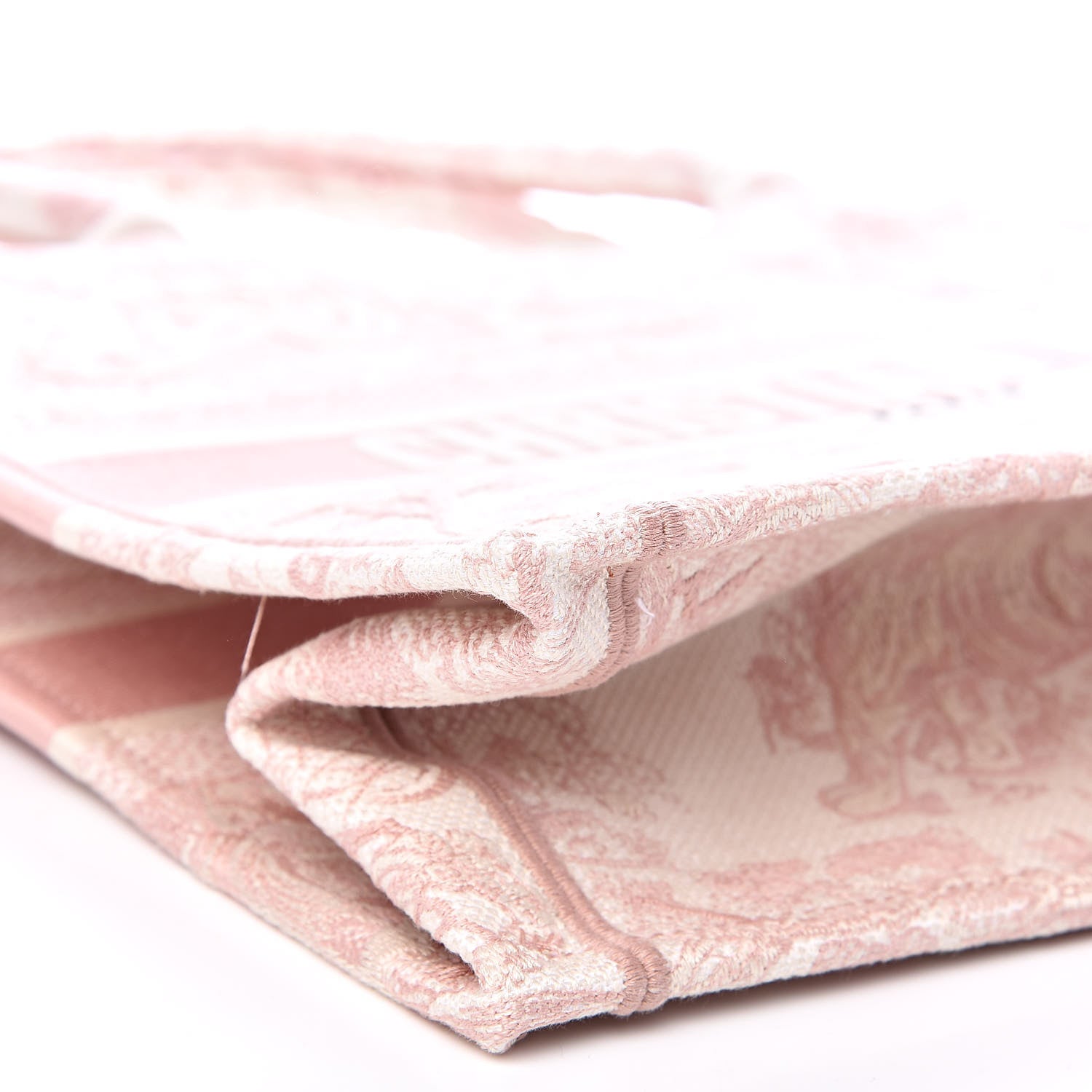 Christian Dior Canvas Embroidered Medium Dioriviera Toile De Jouy Book Tote Rose 9 of 14