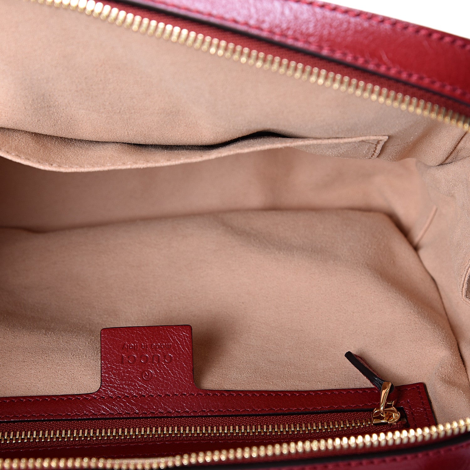 Gucci Suede Calfskin Web Small Ophidia Top Handle Shoulder Bag New Blue Romantic Cherry 4 of 9
