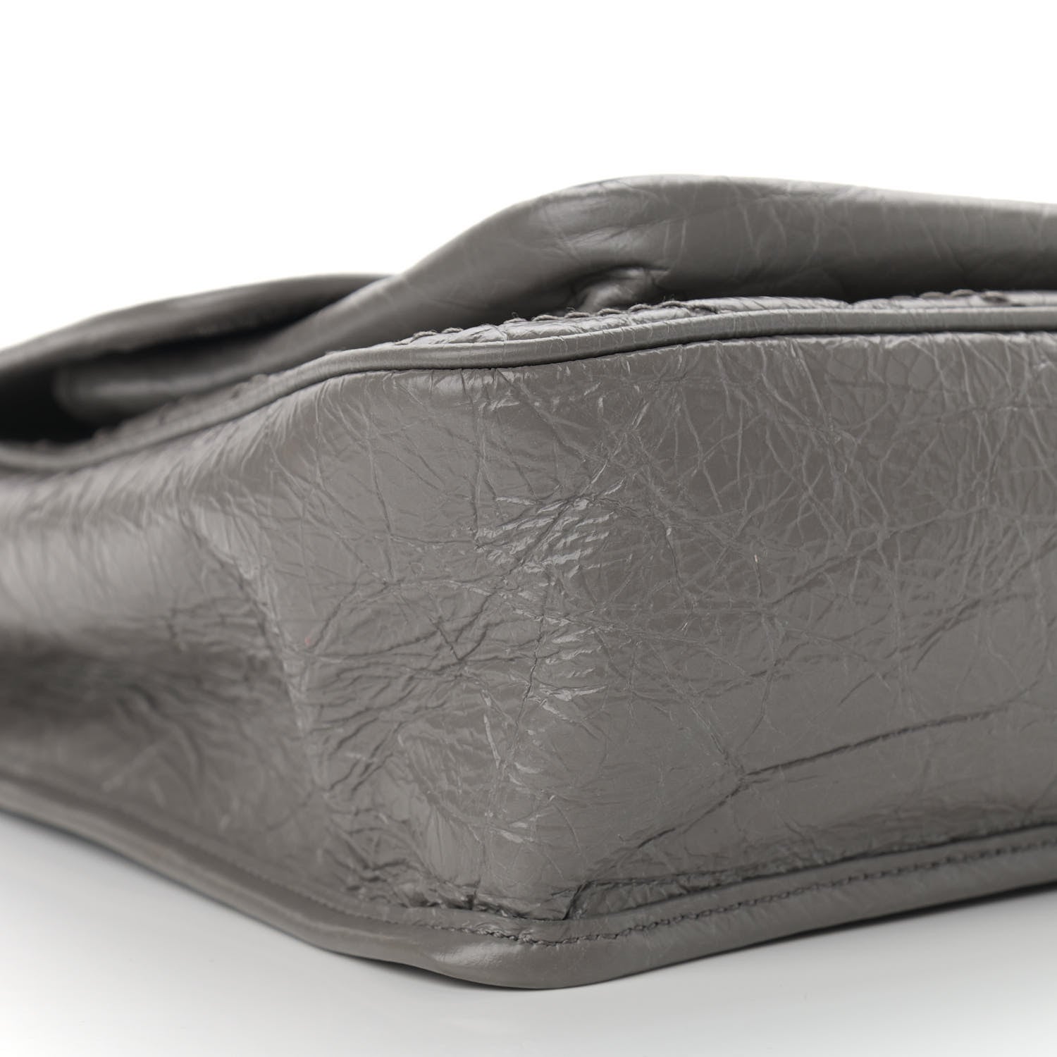 Saint Laurent Crinkled Calfskin Matelasse Monogram Large Niki Chain Satchel Fog 8 of 14