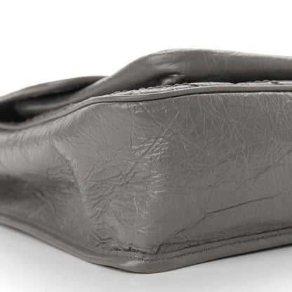 Saint Laurent Crinkled Calfskin Matelasse Monogram Large Niki Chain Satchel Fog 8 of 14