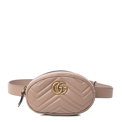 Gucci Calfskin Matelasse GG Marmont Belt Bag 85 34 Porcelain Rose 1 of 10