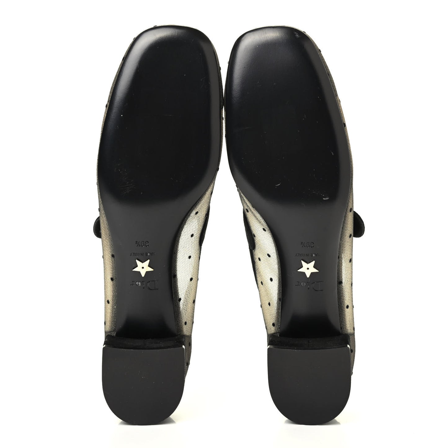 Mesh Plumetis Suede Baby-D Ballet Pumps 39.5 Black