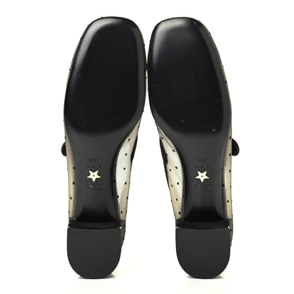 Christian Dior Mesh Plumetis Suede Baby-D Ballet Pumps 39.5 Black 4 of 4