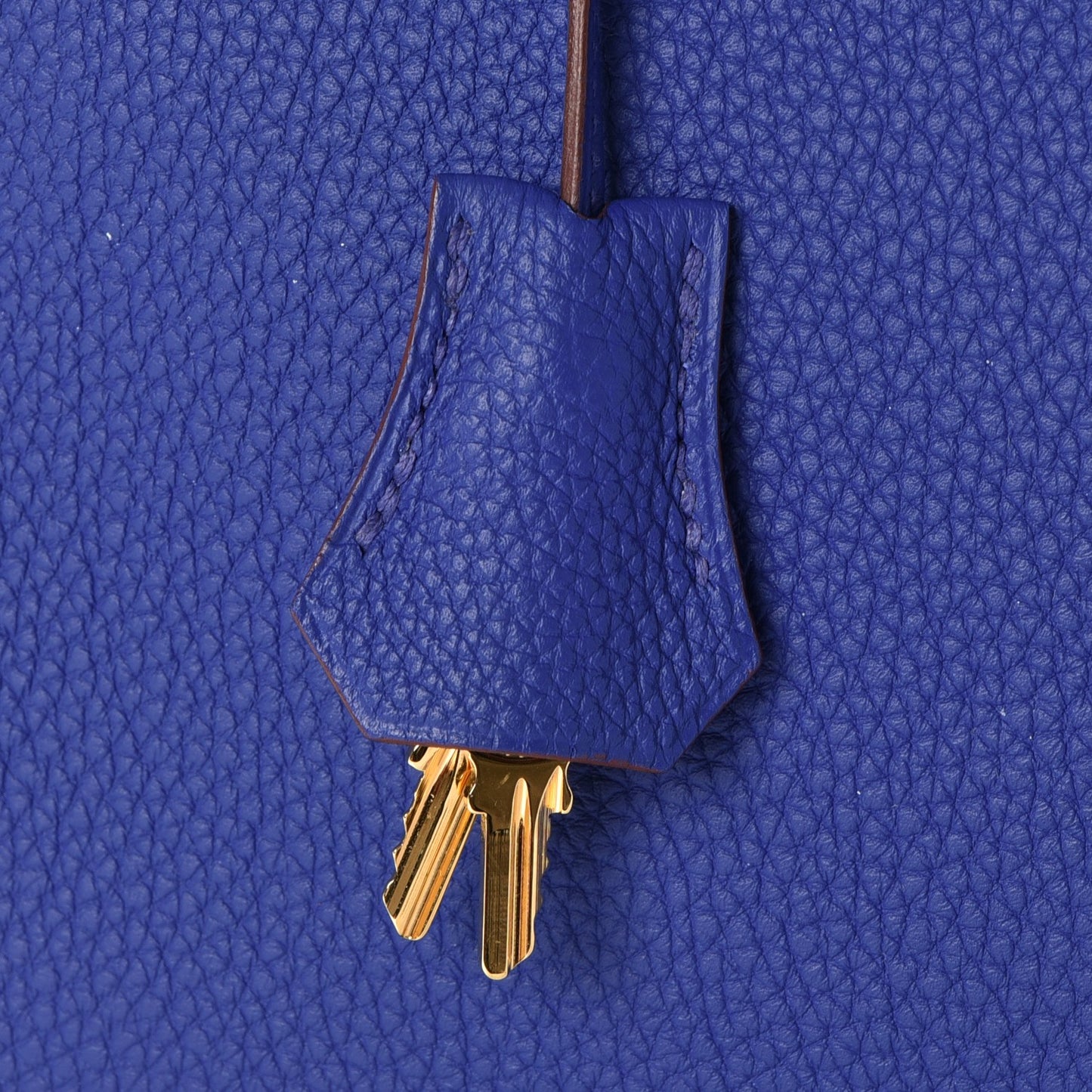 Togo Horseshoe Kelly Retourne 32 Bleu Electrique Rouge H