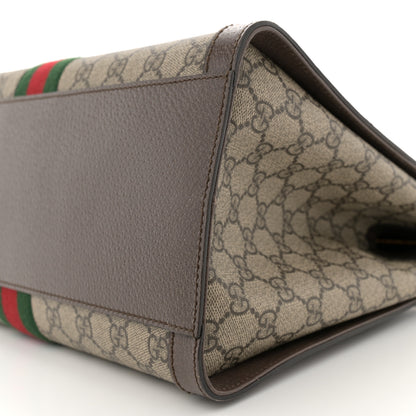 Gucci GG Supreme Monogram Web Medium Ophidia Tote Bag Brown 10 of 12