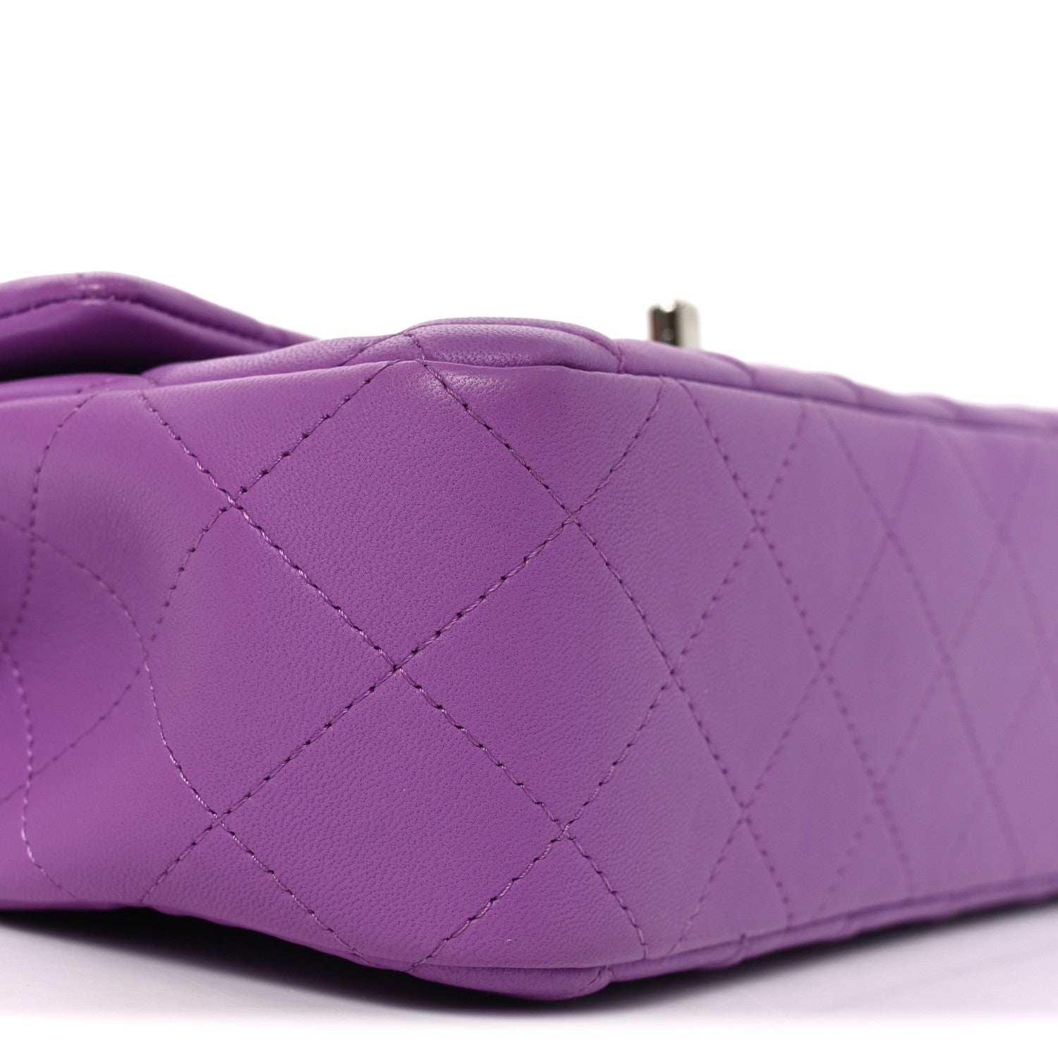 Chanel Lambskin Quilted Mini Rectangular Flap Purple 9 of 10