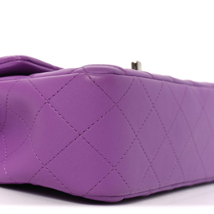 Chanel Lambskin Quilted Mini Rectangular Flap Purple 9 of 10