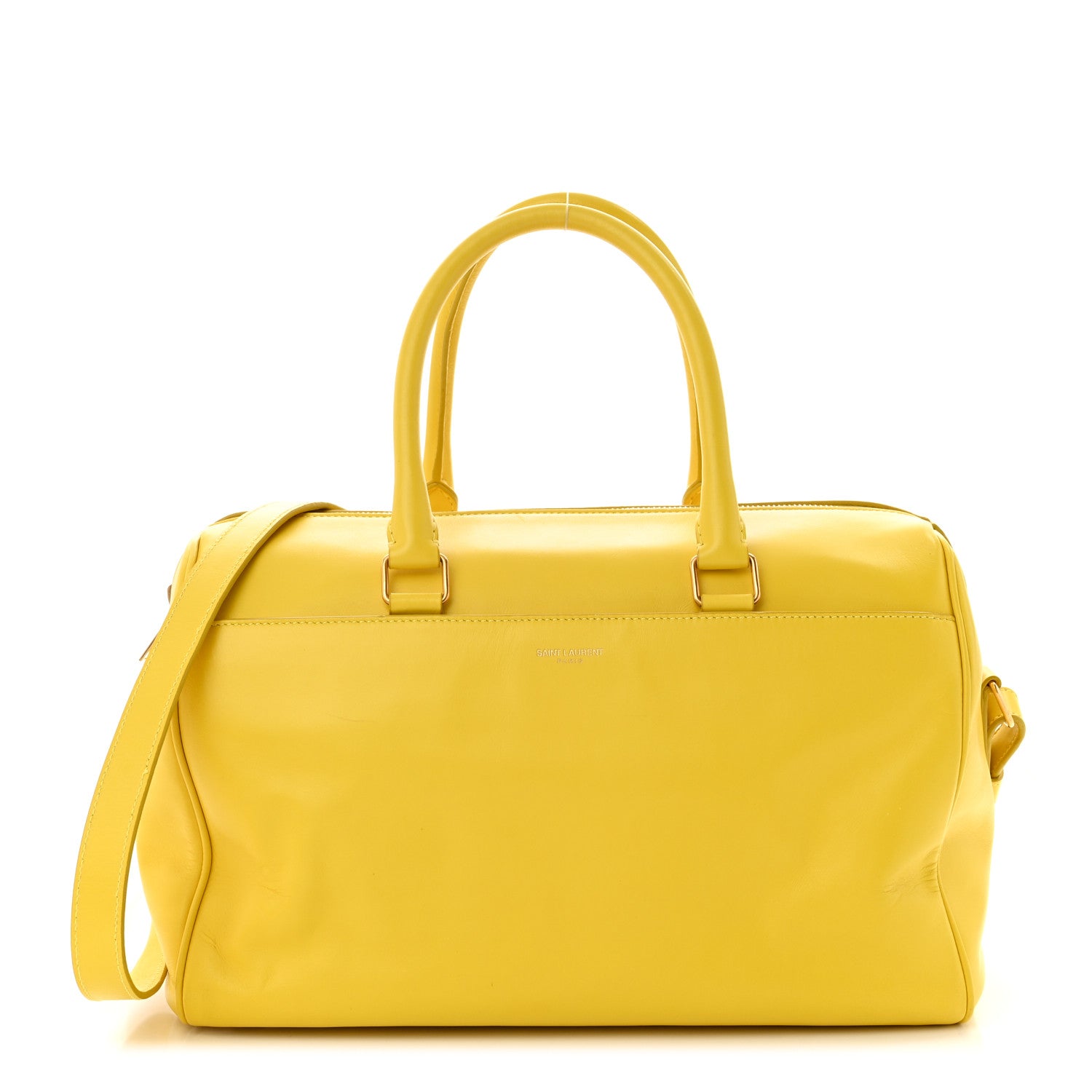 Saint Laurent Calfskin Classic Duffle 6 Yellow 1 of 14