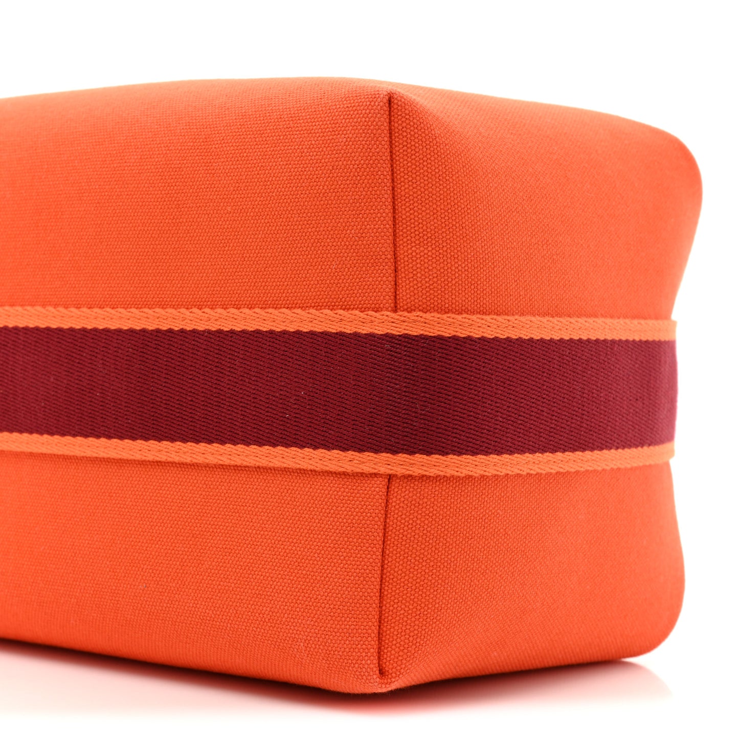 Canvas Large Bride-A-Brac Pouch Orange Feu Burgundy