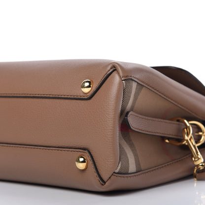 Burberry Derby Calfskin House Check Small Camberley Dark Sand 7 of 9