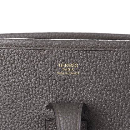 Hermes Taurillon Clemence Evelyne III PM Etain 8 of 9