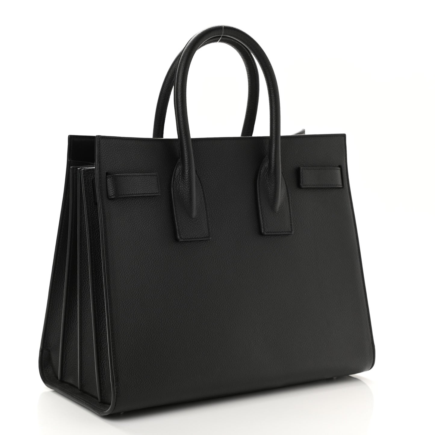 Grained Calfskin Small Sac De Jour Black