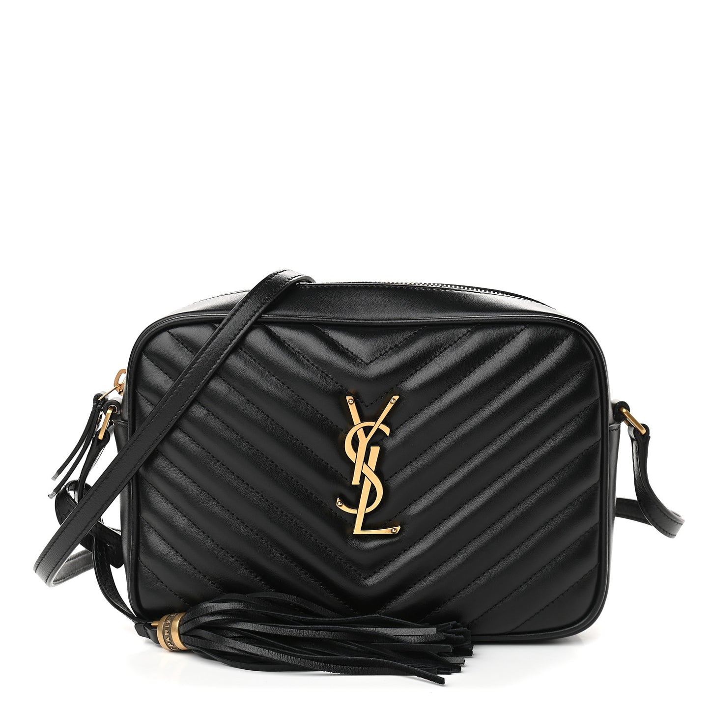 Calfskin Matelasse Monogram Lou Camera Bag Black