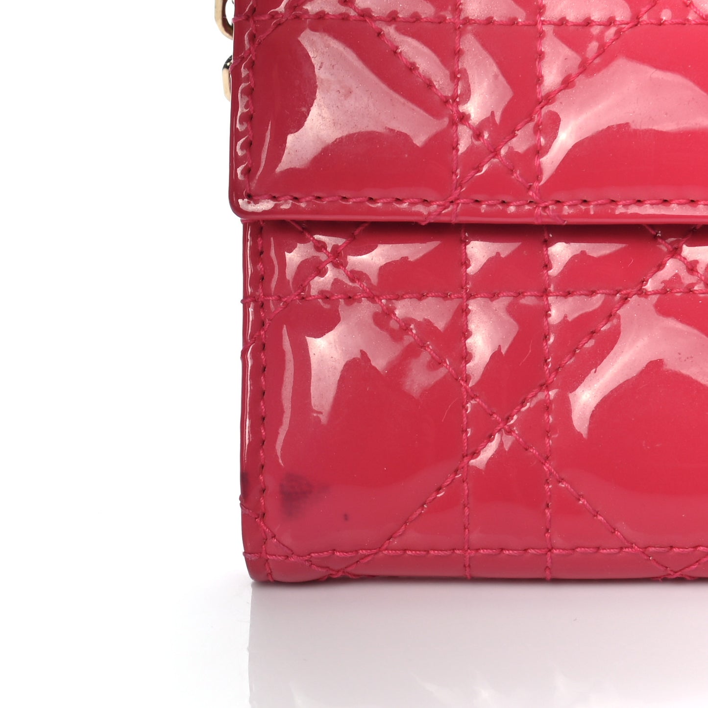 Patent Cannage Rendezvous Chain Wallet Fuchsia
