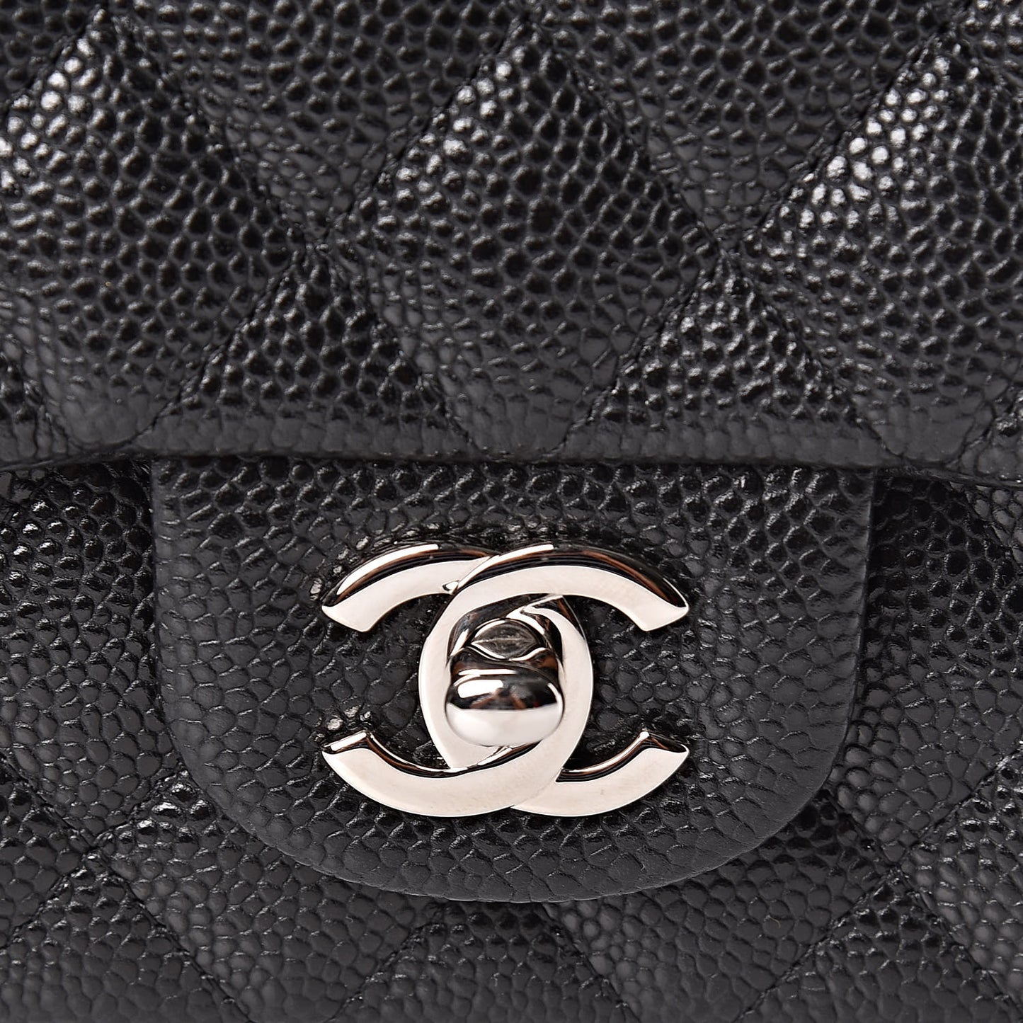Caviar Quilted Mini Rectangular Flap Black