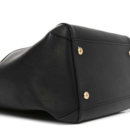 Fendi Vitello Grace King Karligraphy Chain Bucket Bag Black Bisquit 10 of 11