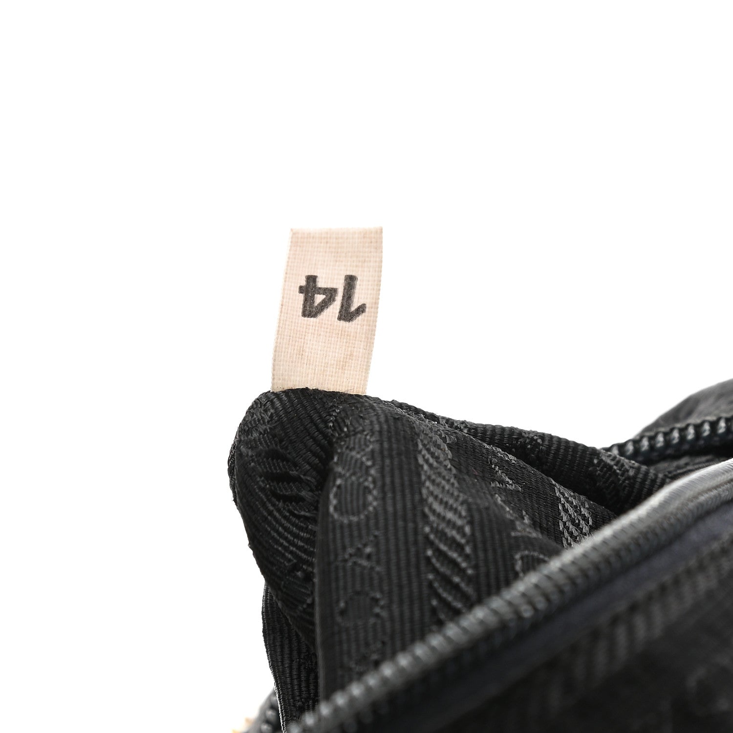 Prada Tessuto Nylon Glace Calf Logo Shoulder Bag Black 7 of 12