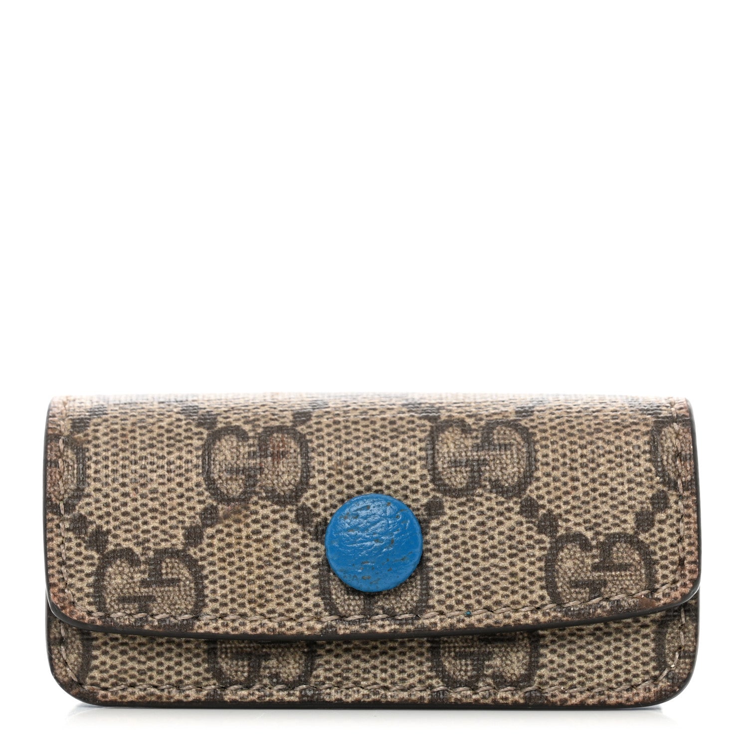 Gucci X DISNEY GG Supreme Monogram Donald Duck Lipstick Holder Bag Beige Ebony Blue 1 of 7