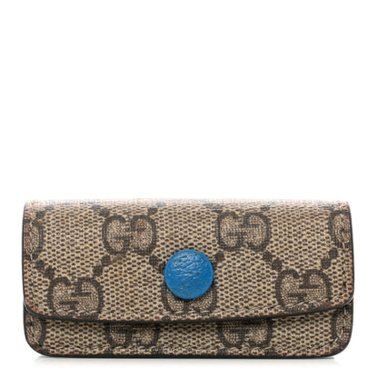 Gucci X DISNEY GG Supreme Monogram Donald Duck Lipstick Holder Bag Beige Ebony Blue 1 of 7