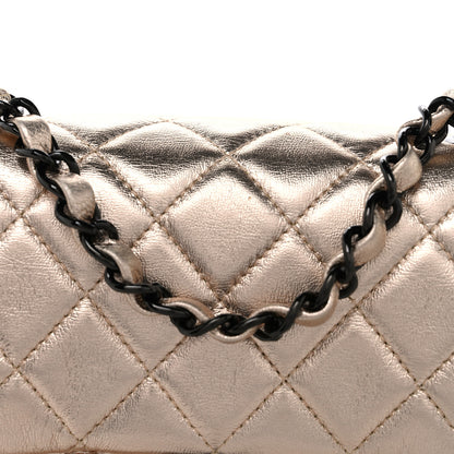 Chanel Metallic Lambskin Quilted Mini Square Flap Gold Black 8 of 10