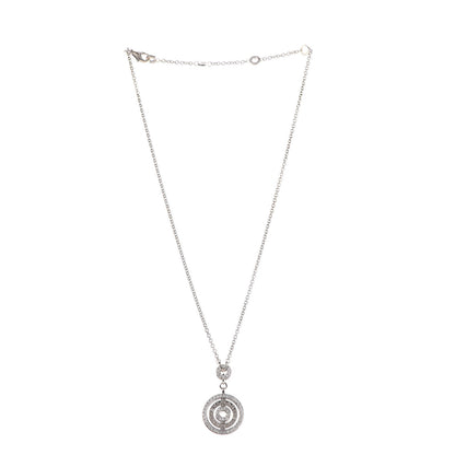 Bulgari 18K White Gold Diamond Astrale Cerchi Pendant Necklace 3 of 6