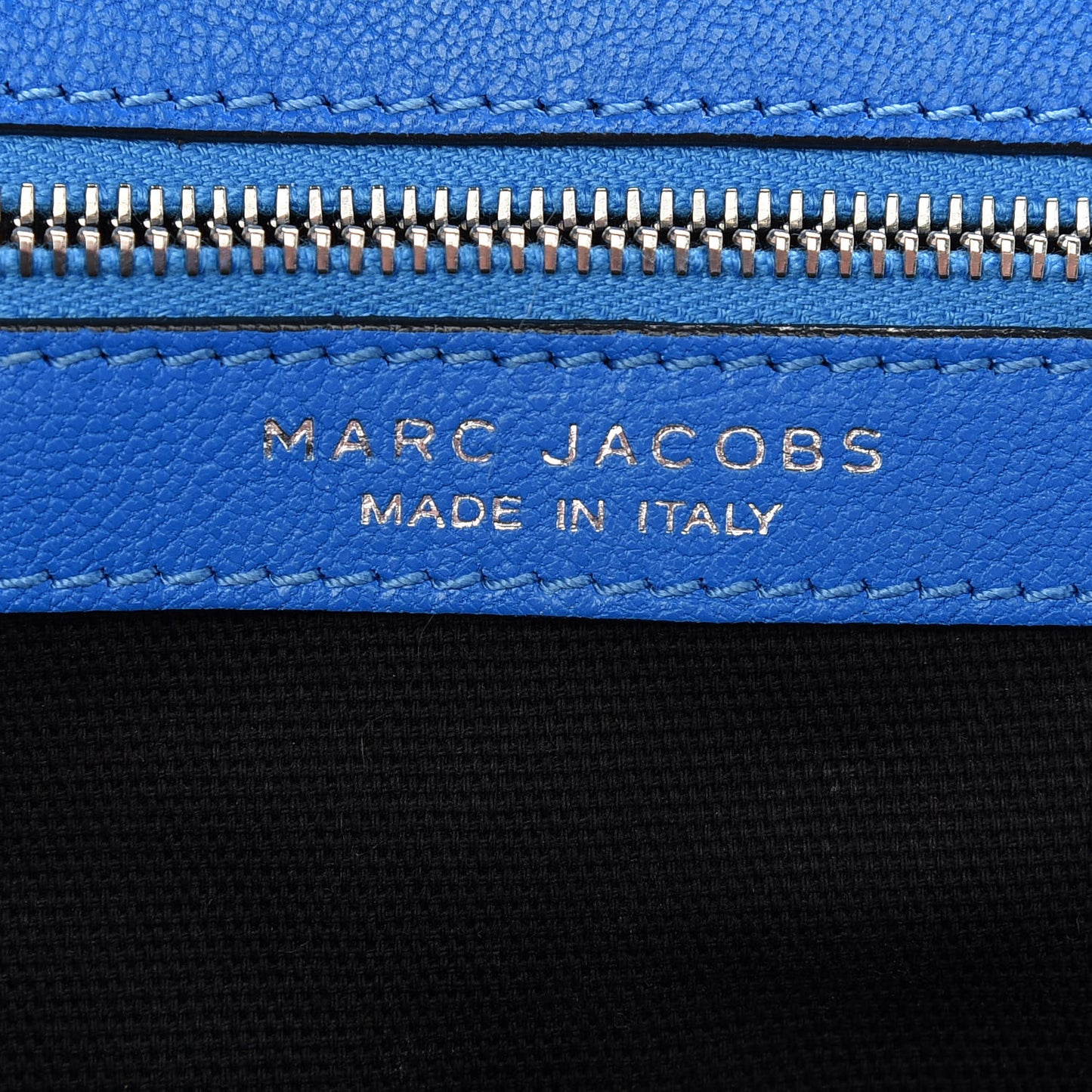 Calfskin Quilted Little Stam Bright Blue