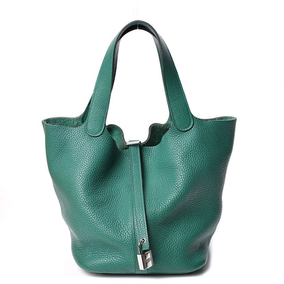 Hermes Taurillon Clemence Picotin Lock 18 PM Vert Vertigo 1 of 9