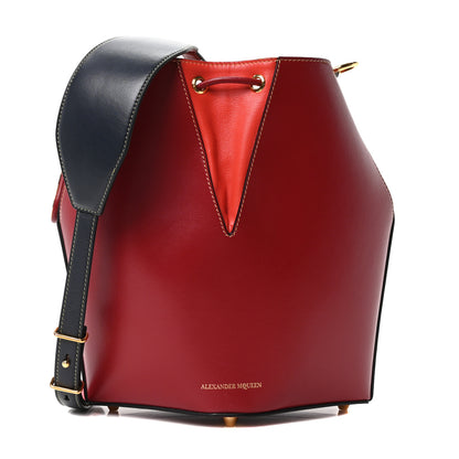 Alexander McQueen Calfskin The Bucket Bag Red Multicolor 1 of 10