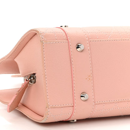 Christian Dior Calfskin Cannage Stitched Small East West Lady Dior Rose Clair 9 of 11