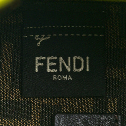 Fendi Fabric Jacquard Shiny Nappa FF 1974 Logo Threaded Edge Mini Mon Tresor Bucket Bag Tobacco Moro Giallo Fluo 6 of 12