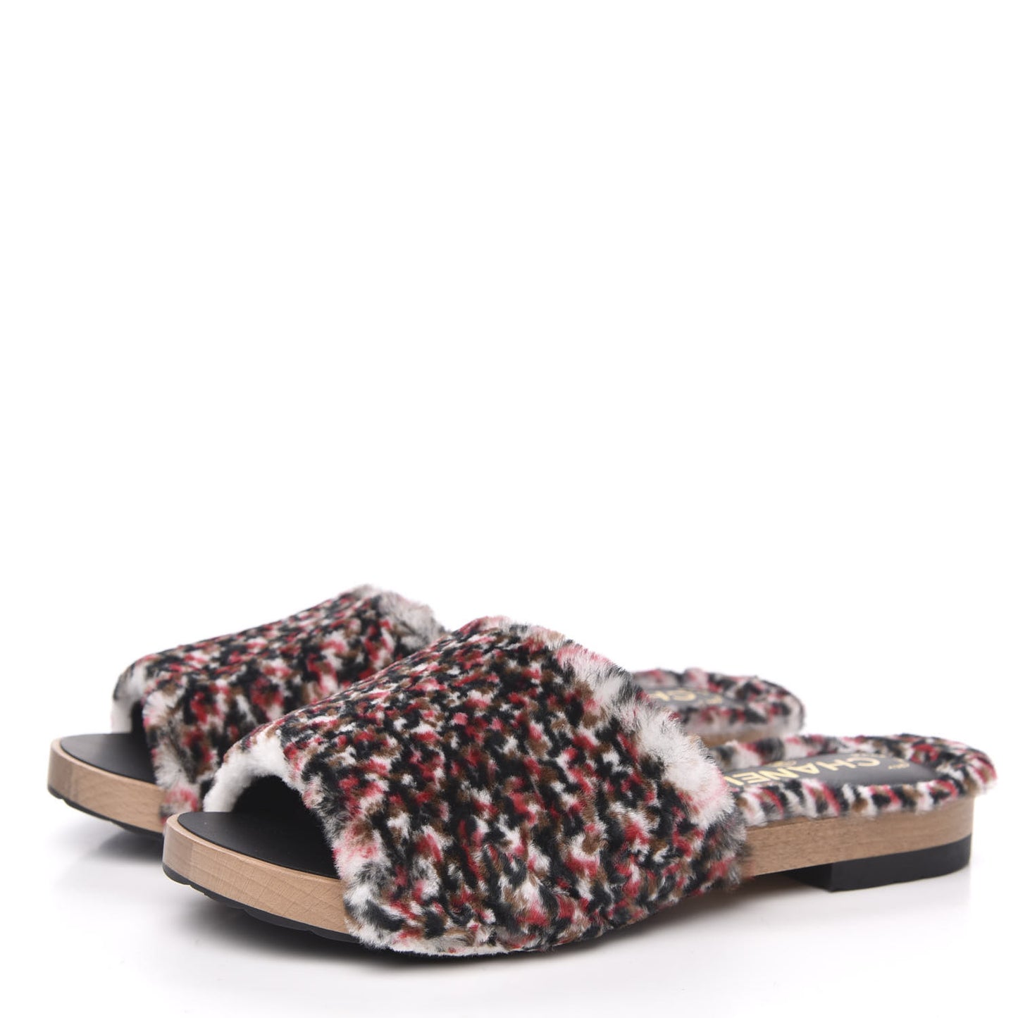 Orylag Lambskin Mules 37 Red Black White