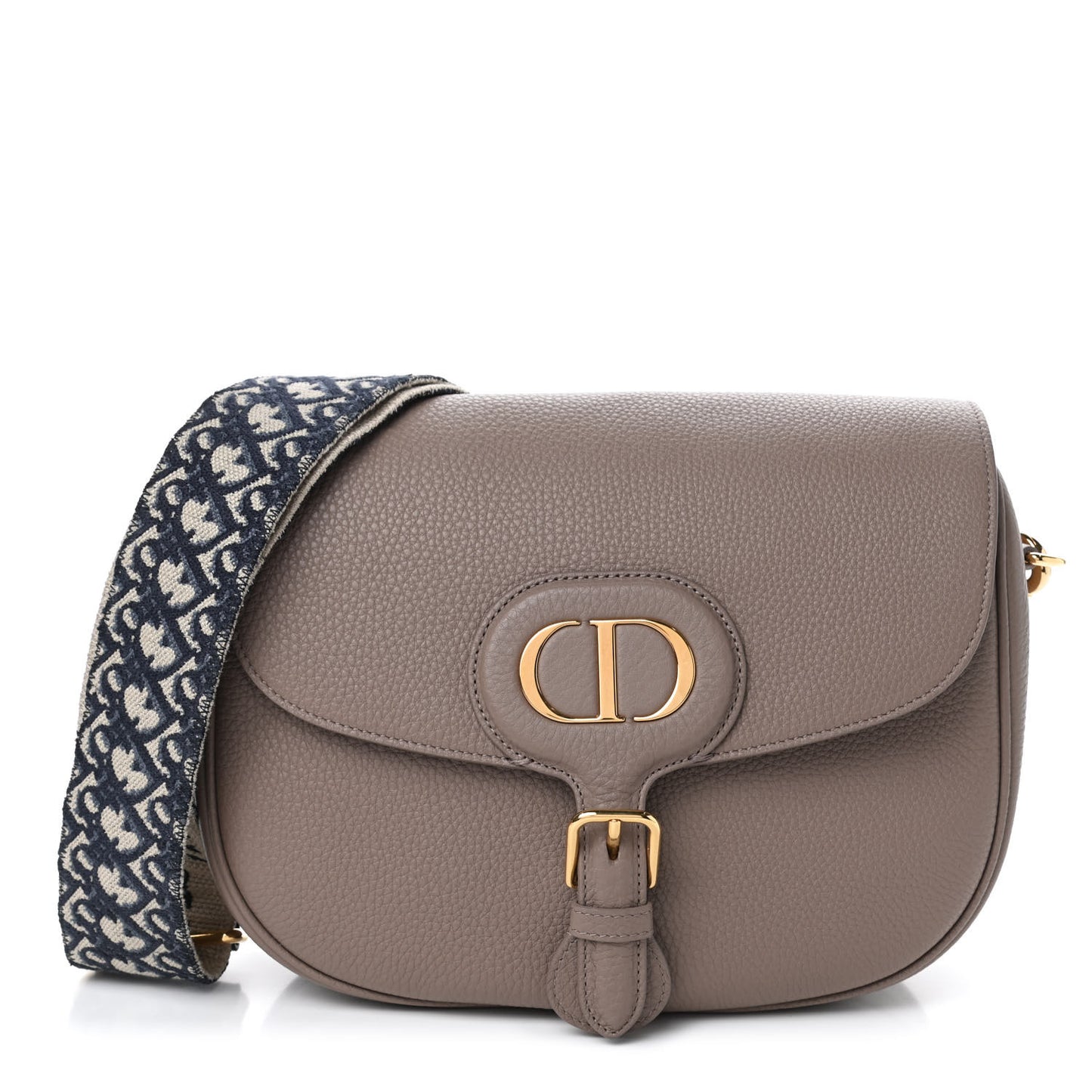 Grained Calfskin Large Bobby Flap Warm Taupe