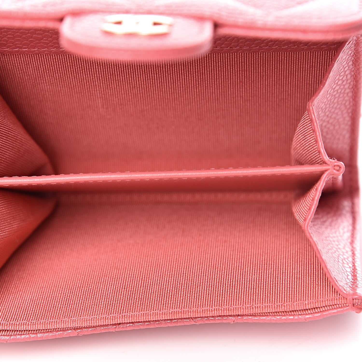 Chanel Caviar Quilted Flap Card Holder Wallet Pink 5 of 8