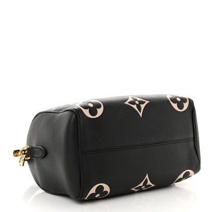 Louis Vuitton Empreinte Monogram Giant Speedy Bandouliere 25 Black Beige 4 of 10