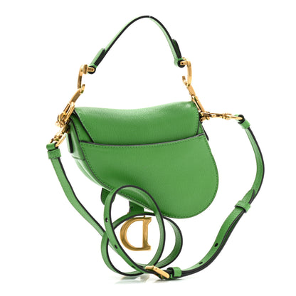 Christian Dior Goatskin Micro Saddle Bag Green 5 of 19