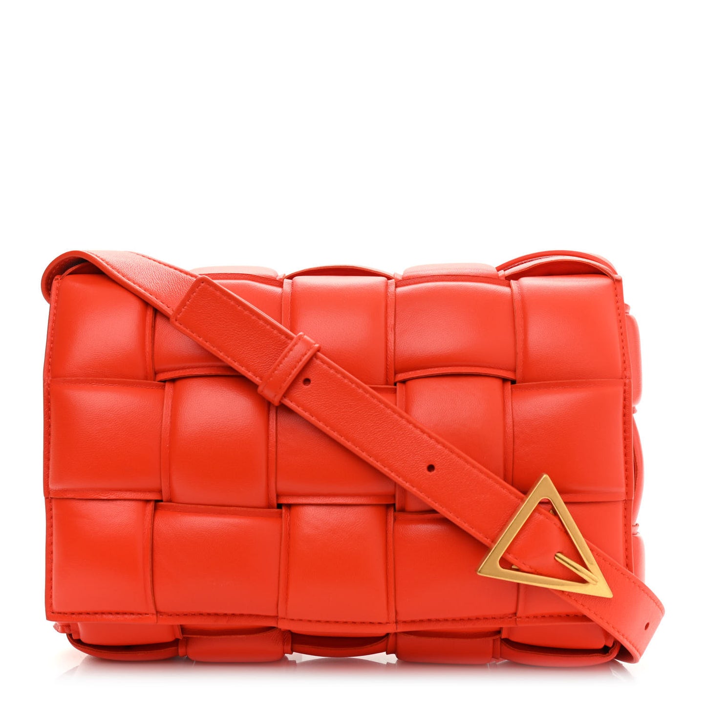 Nappa Maxi Intreccio Padded Cassette Crossbody Bag Sunburst
