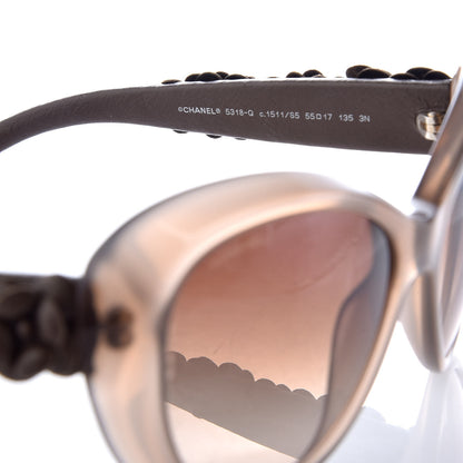 Chanel Lambskin Camellia CC Sunglasses 5318-Q Brown 5 of 9
