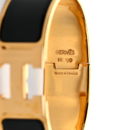 Hermes Enamel Wide Clic Clac H Bracelet GM Black 4 of 4