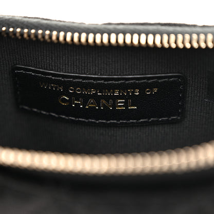 Chanel Velvet Crystal Quilted Chain Hobo Black 7 of 11