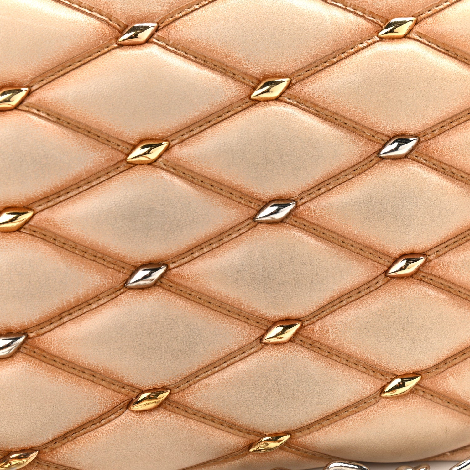 Louis Vuitton Lambskin Studded Malletage GO-14 PM Tan 11 of 16