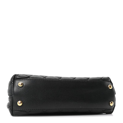 Chanel Caviar Lizard Embossed Quilted Mini Coco Handle Flap Black 6 of 21