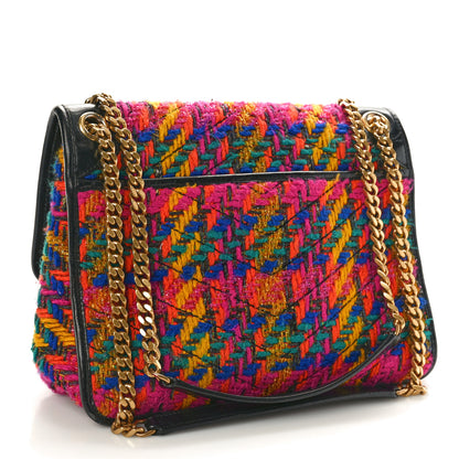 Saint Laurent Tweed Calfskin Matelasse Monogram Medium Niki Chain Satchel Multicolor 2 of 10