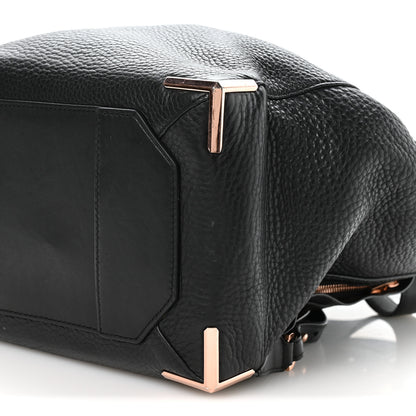 Alexander Wang Pebbled Calfskin Prisma Skeletal Backpack Black Rose Gold Hardware 11 of 11