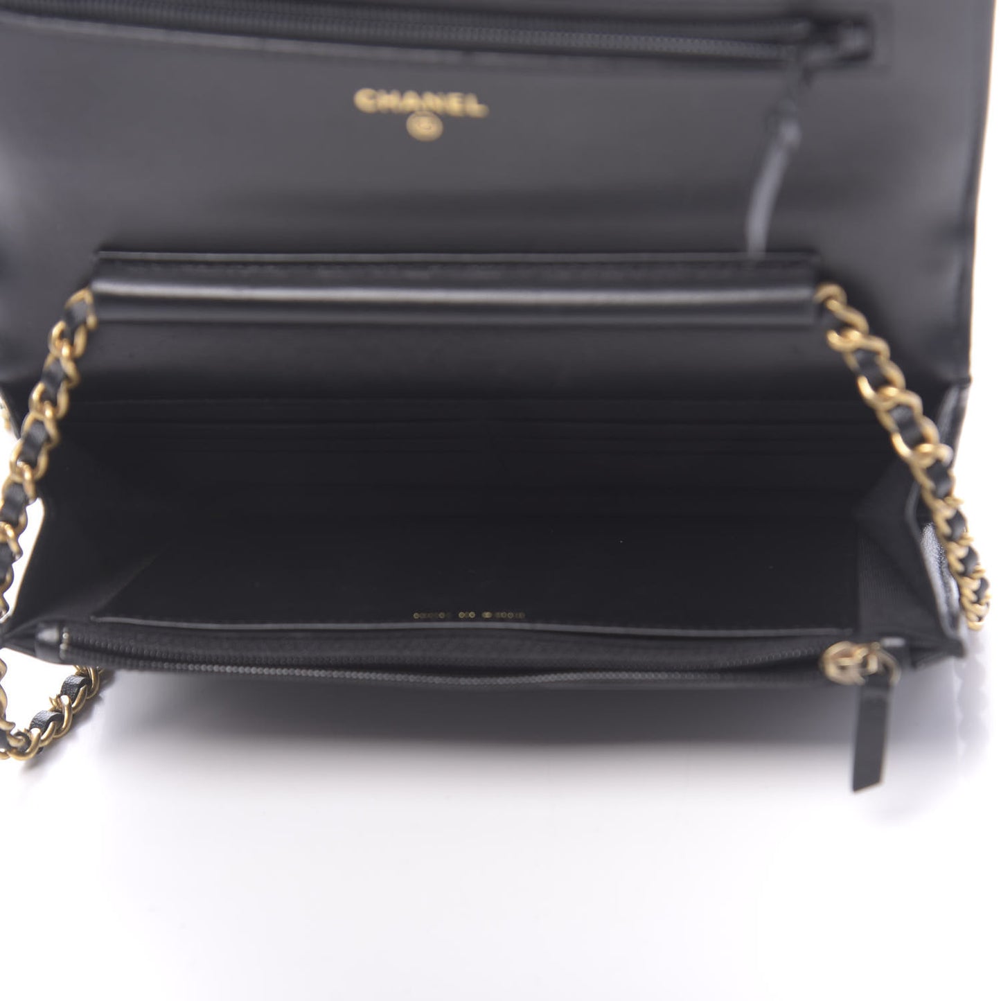 Lambskin Quilted Boy Wallet On Chain WOC Navy Blue