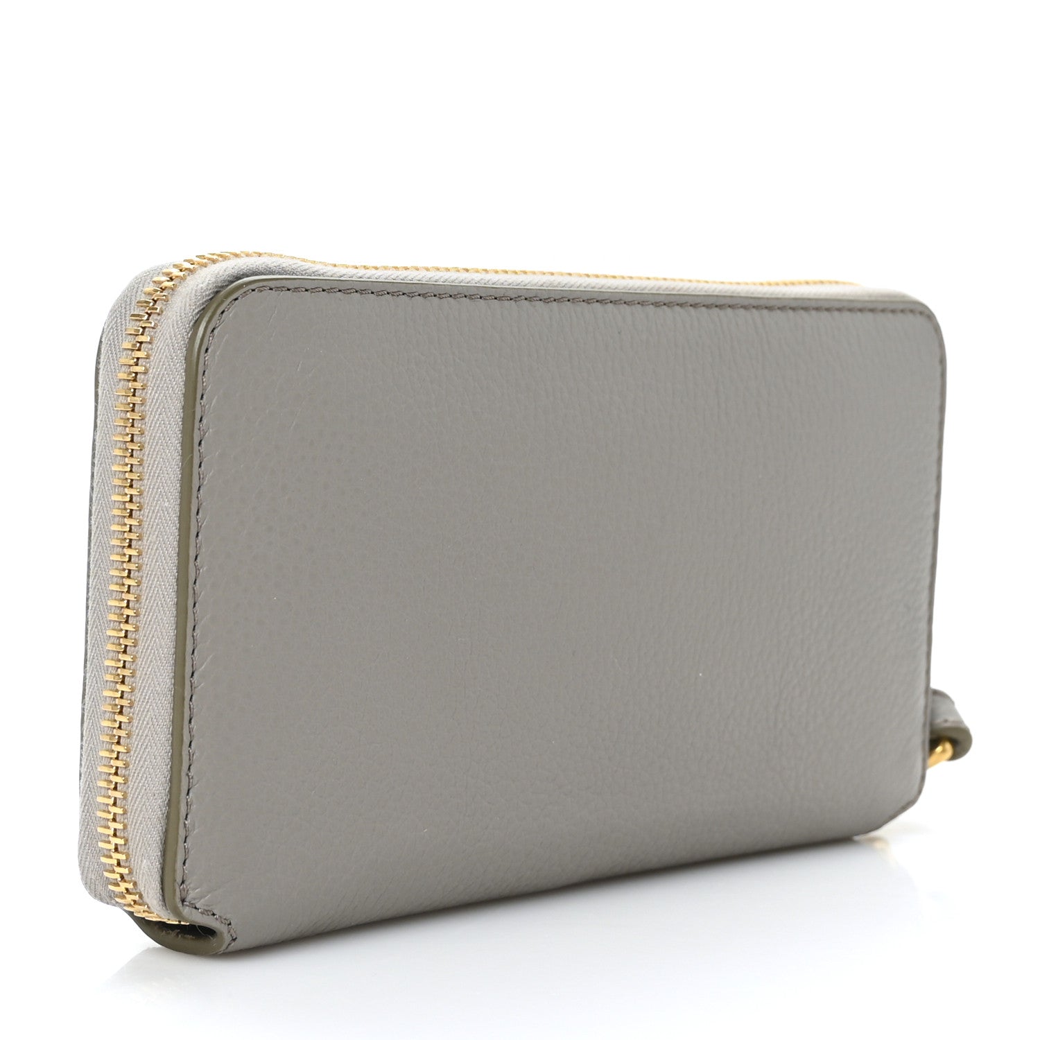 Chloe Calfskin Marcie Long Zip Around Wallet Cashmere Grey 3 of 7