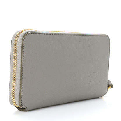 Chloe Calfskin Marcie Long Zip Around Wallet Cashmere Grey 3 of 7