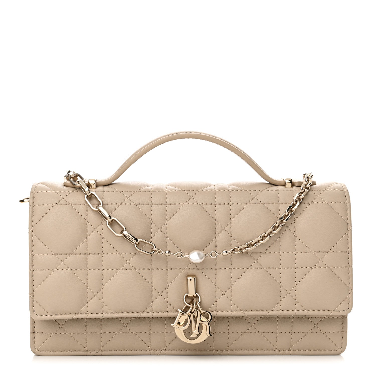 Christian Dior Lambskin Cannage Mini My Dior Bag Sand 1 of 12